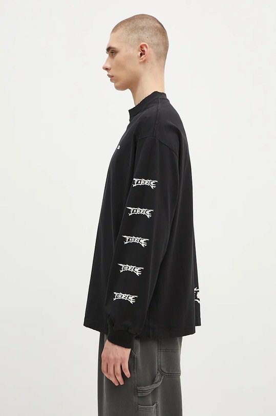 Бавовняний лонгслів 032C ''Nerve Shatter'' Boxy Longsleeve F24.URC.0251.050 чорний AW24