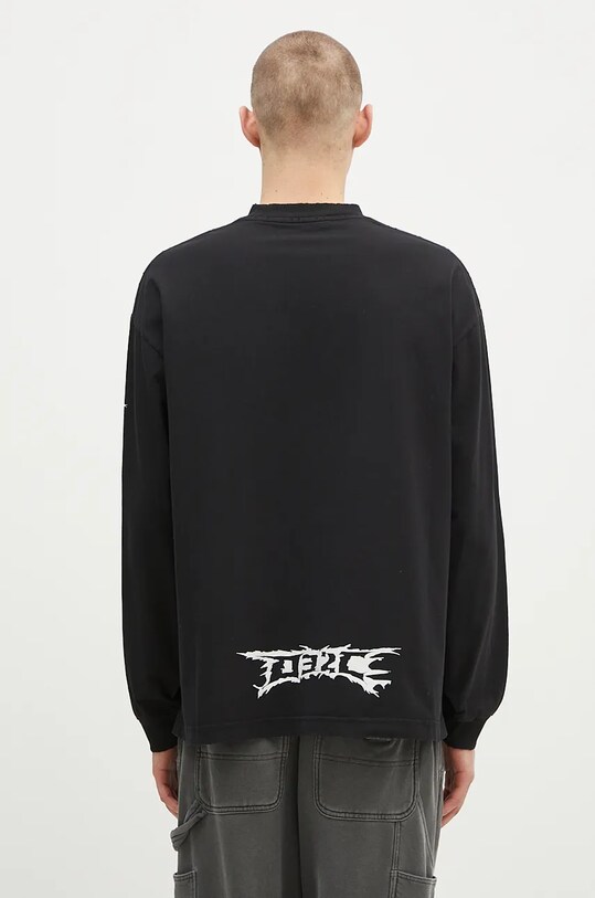 Îmbrăcăminte 032C longsleeve din bumbac ''Nerve Shatter'' Boxy Longsleeve F24.URC.0251.050 negru