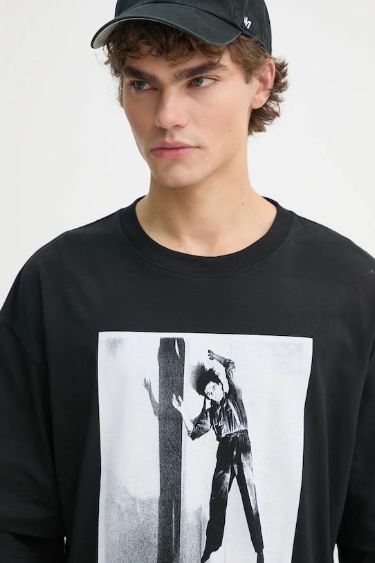 Études Studio longsleeve bawełniany czarny H24MCTSH186