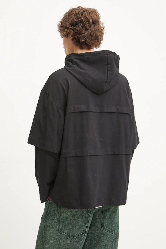 Ρούχα Βαμβακερή μπλούζα Études Studio H24MCTSH195 μαύρο