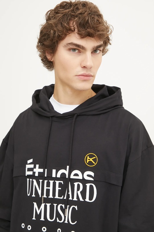 Βαμβακερή μπλούζα Études Studio μαύρο H24MCTSH195