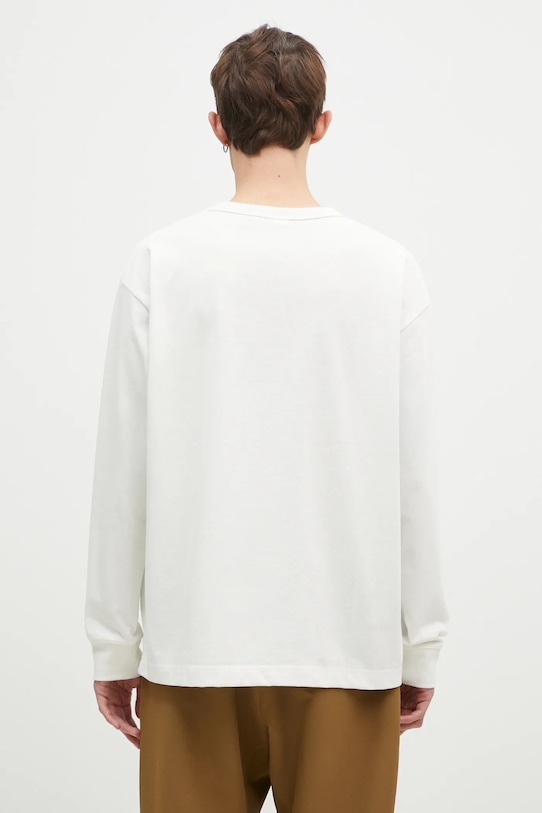 Odzież Nanga longsleeve Eco Hybrid Box Logo Longsleeve NW2431.1E150.A biały