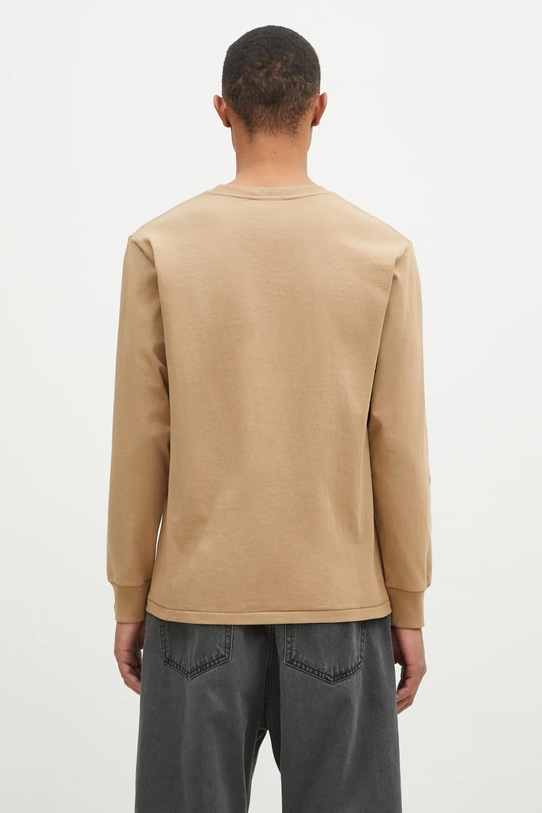 Oblečení Bavlněné tričko s dlouhým rukávem A Bathing Ape By Bathing Ape Longsleeve 1K80111015 béžová