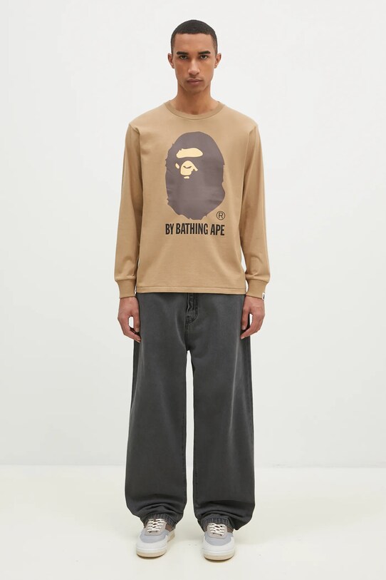 A Bathing Ape longsleeve din bumbac By Bathing Ape Longsleeve 1K80111015 bej