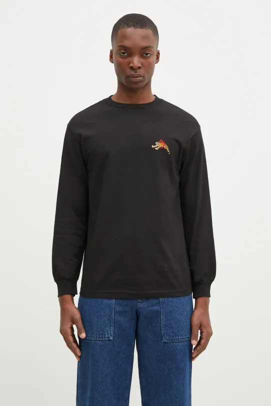 Wacko Maria top a maniche lunghe in cotone Tim Lehi regolare nero 24FW.WMT.LT01