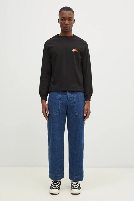 Wacko Maria cotton longsleeve top Tim Lehi 24FW.WMT.LT01 black