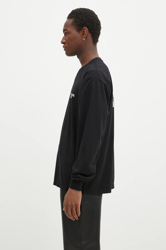 NEIGHBORHOOD longsleeve din bumbac 242PCNH.LT02 negru AW24