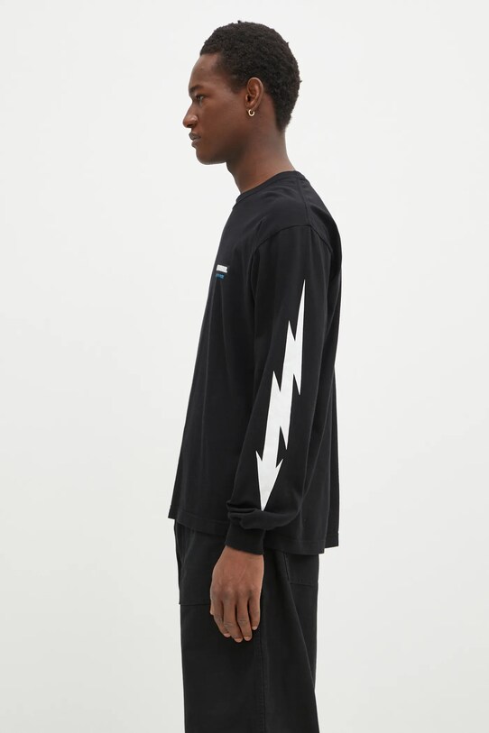 Хлопковый лонгслив NEIGHBORHOOD 242PCNH.LT16 чёрный AW24