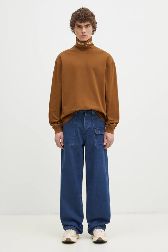 Хлопковый лонгслив PLEASURES Satisfaction Turtleneck P24W026