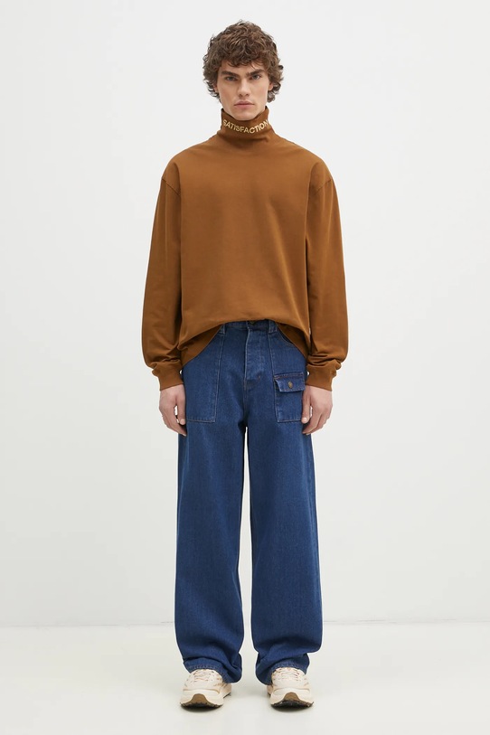 Bavlnené tričko s dlhým rukávom PLEASURES Satisfaction Turtleneck P24W026