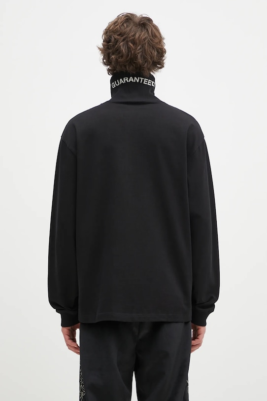 Одежда Хлопковый лонгслив PLEASURES Satisfaction Turtleneck P24W026 чёрный