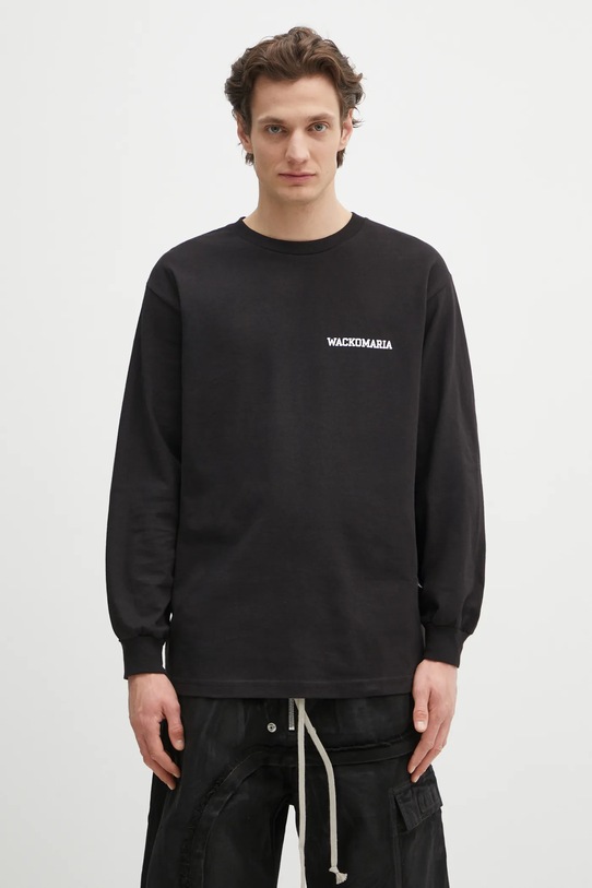 Wacko Maria cotton longsleeve top x Keith Haring cotton black KH.WM.LT01