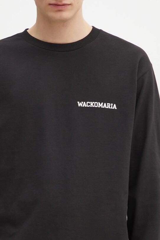Wacko Maria longsleeve bawełniany x Keith Haring czarny KH.WM.LT01