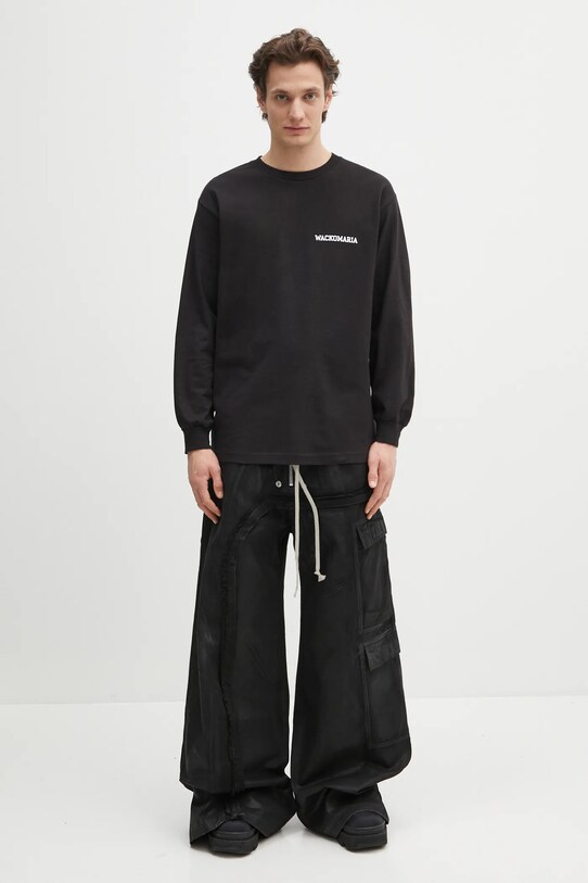 Wacko Maria cotton longsleeve top x Keith Haring KH.WM.LT01 black