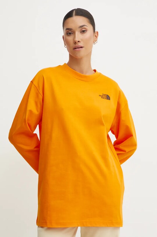 Îmbrăcăminte The North Face longsleeve din bumbac TNF x Yinka Ilori NF0A89CA1IW1 portocaliu