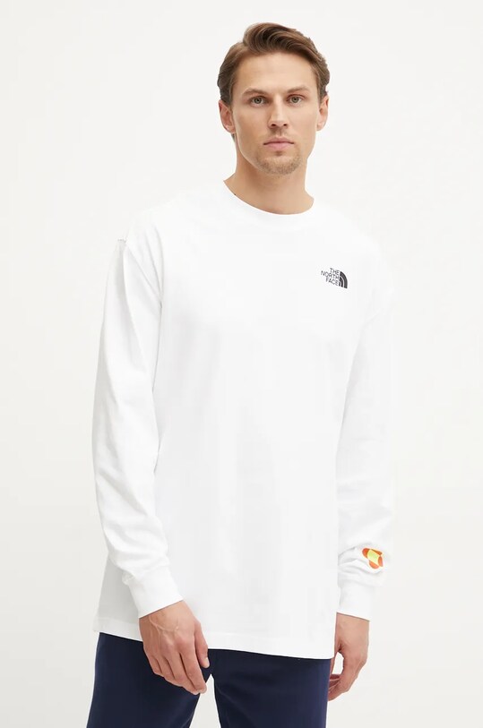 The North Face cotton longsleeve top TNF x Yinka Ilori NF0A89CAFN41 white AW24