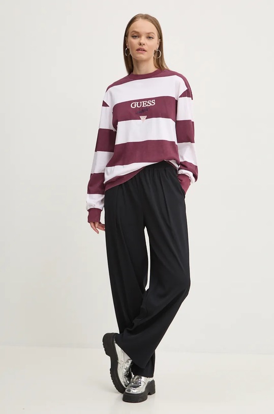 Guess Originals longsleeve bawełniany bordowy M4BI55.K8FQ4