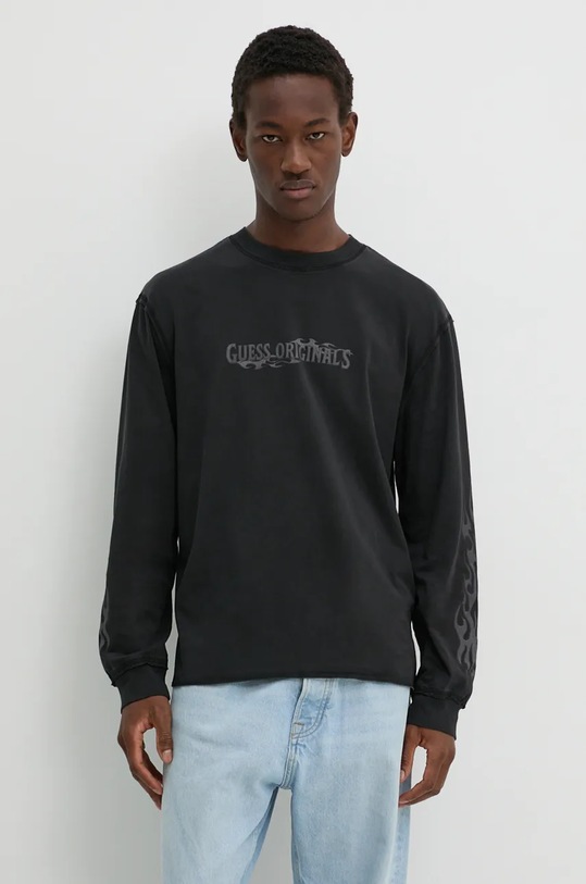 Guess Originals longsleeve din bumbac M4BI20.K8FQ4 negru AW24
