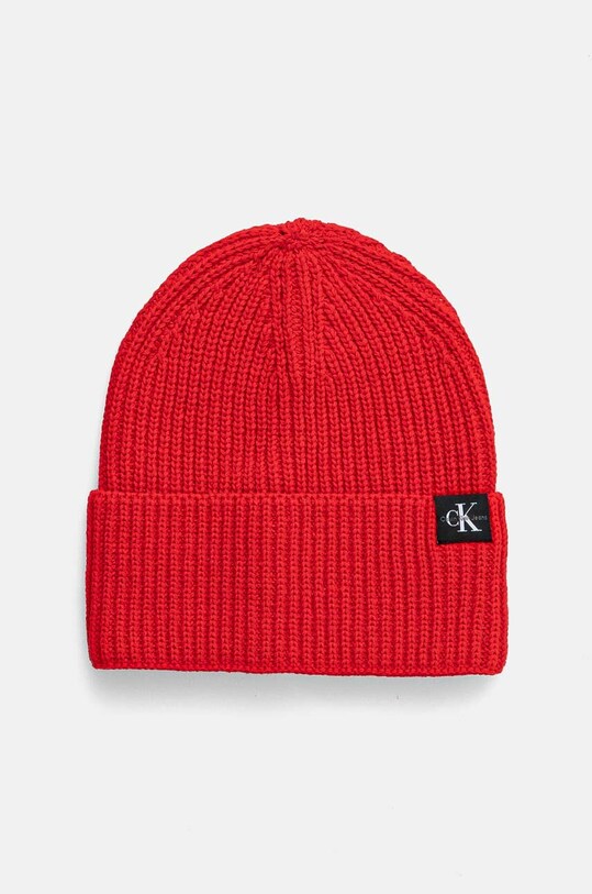 Παιδικός σκούφος Calvin Klein Jeans IU0IU00440.9BYH κόκκινο AW24