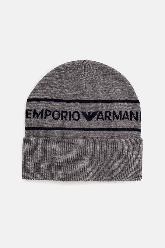 Emporio Armani czapka wełniana dziecięca wełna szary 404707.4F490