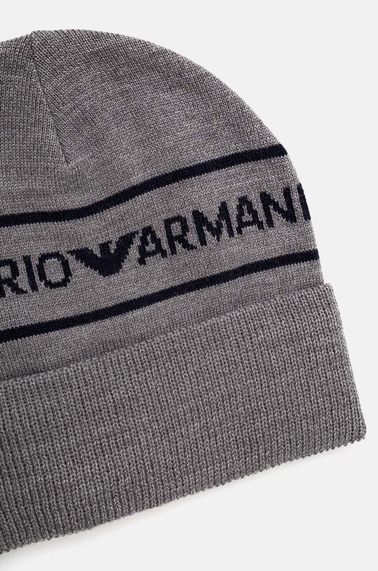 Мальчик Детская хлопковая шапочка Emporio Armani 404707.4F490 серый