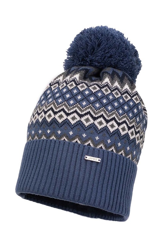 Detská čiapka Jamiks ALTIN IV stredne hrubá modrá ALTIN.IV.NAK.gl.JZH105