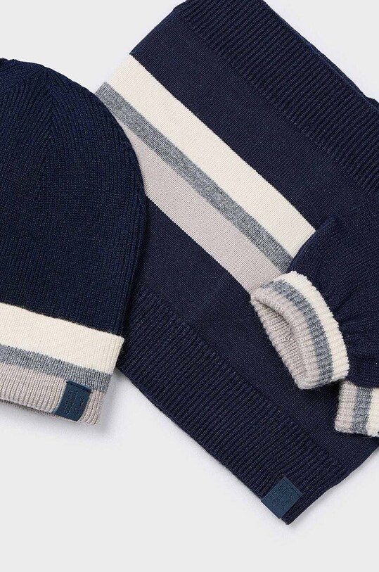 Дитячі шапка, шарф і рукавички Mayoral 10823.5A.Czapkakom.9BYH темно-синій AW24