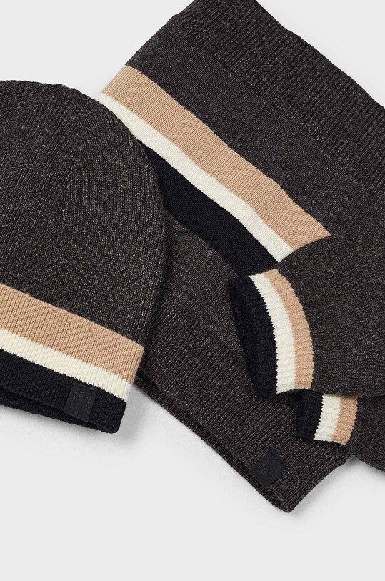 Дитячі шапка, шарф і рукавички Mayoral 10823.5A.Czapkakom.9BYH сірий AW24
