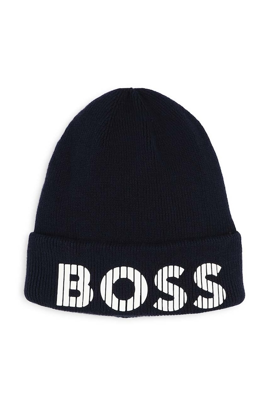 Detská bavlnená čiapka BOSS bavlna tmavomodrá J51564.54.56