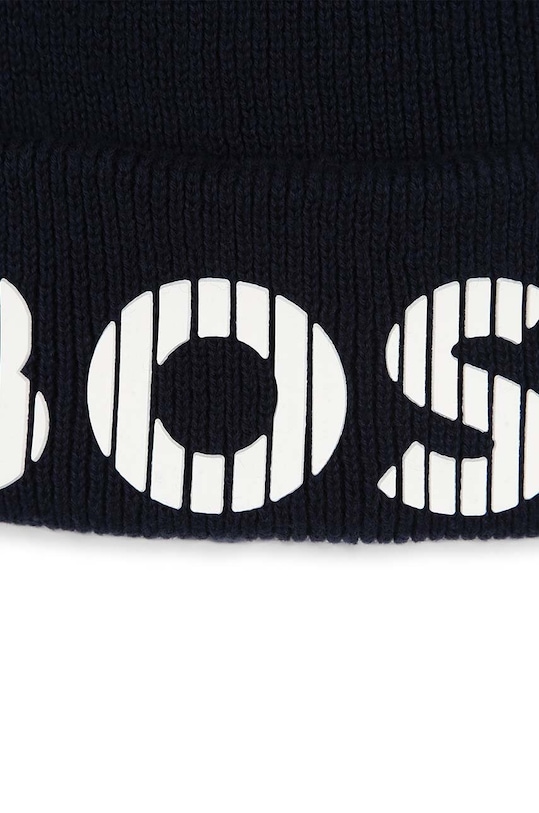 Chlapec Detská bavlnená čiapka BOSS J51564.54.56 tmavomodrá