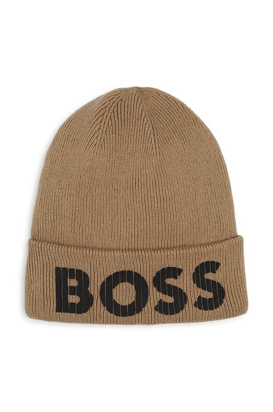 Детская хлопковая шапка BOSS хлопок бежевый J51564.54.56