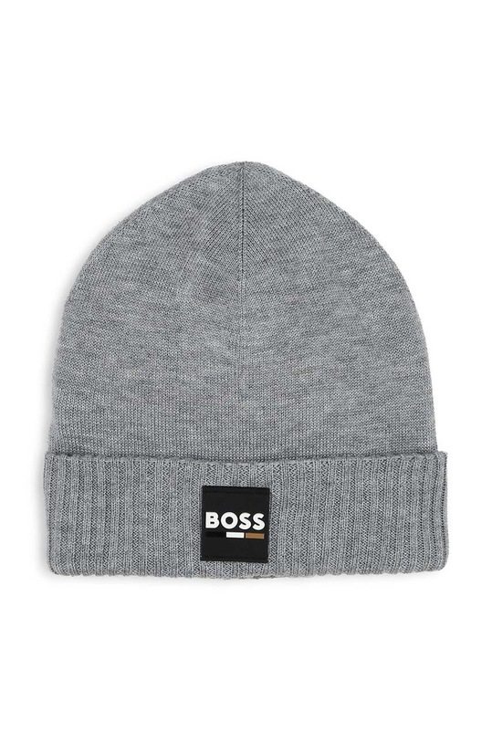 BOSS czapka z domieszką wełny dziecięca z domieszką wełny szary J51566.52.54