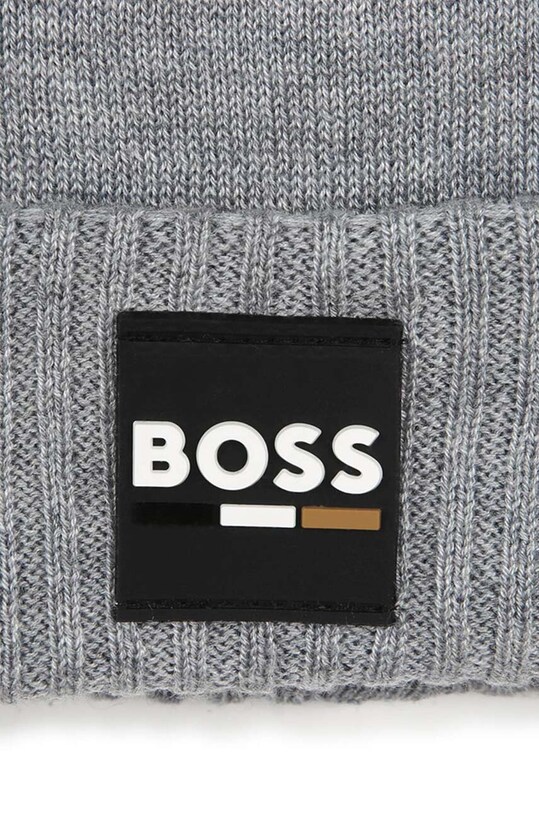 Хлопчик Дитяча шапка з домішкою вовни BOSS J51566.52.54 сірий