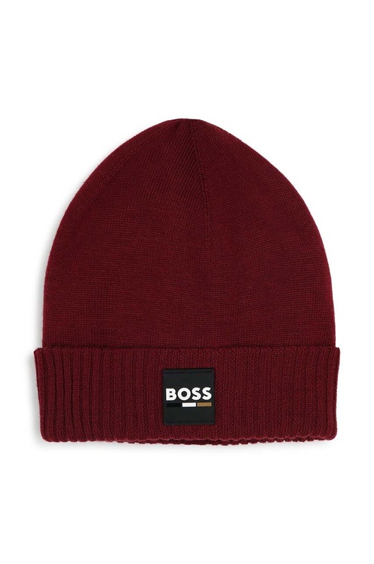 BOSS caciula din lana pentru copii uni rosu J51566.52.54