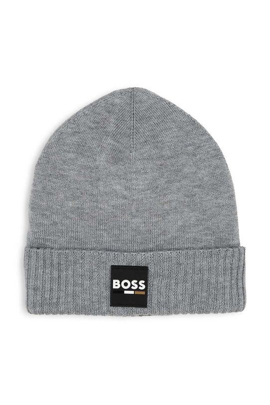 BOSS caciula din lana pentru copii uni gri J51566.54.56