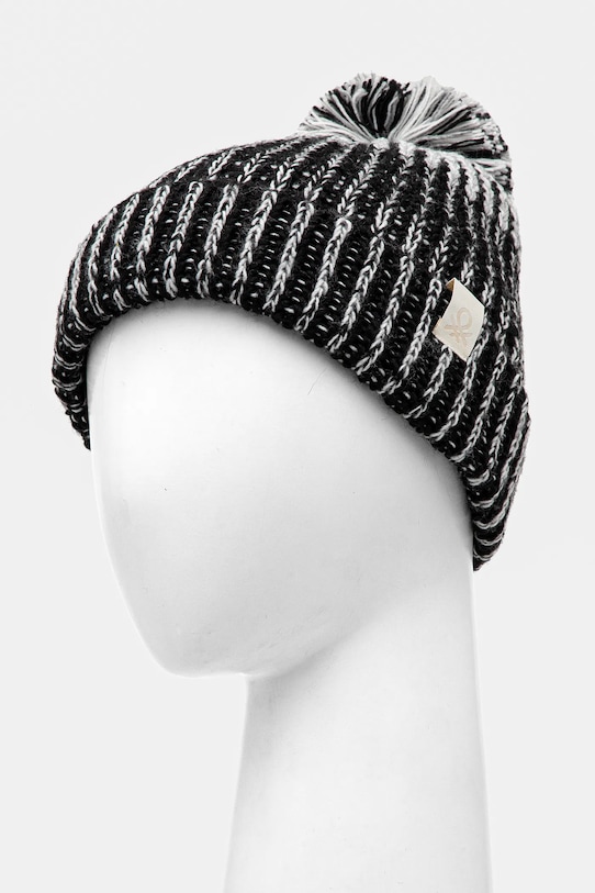 Παιδικός σκούφος από μείγμα μαλλιού United Colors of Benetton 115HQA011.G.Seasonal μαύρο AW24