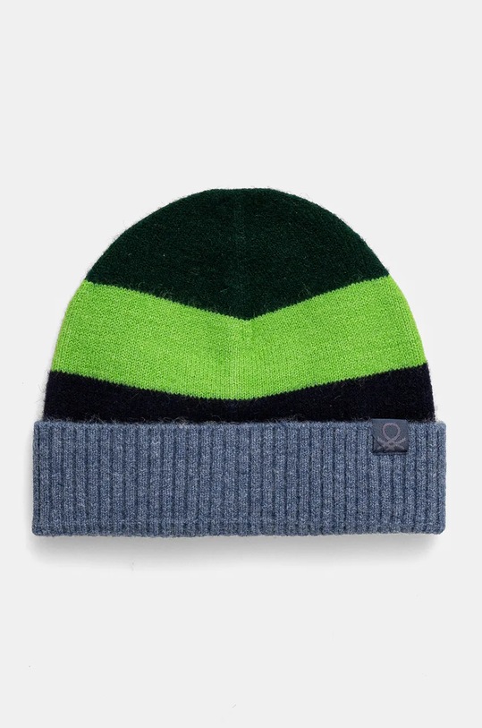 Dječja kapa s dodatkom vune United Colors of Benetton Planet friendly plava 1D9SHA00B.P.Seasonal