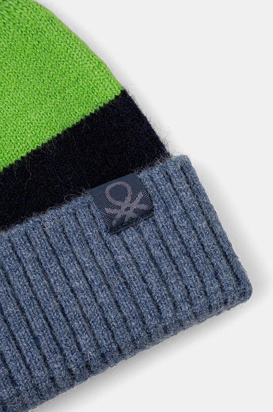Dječja kapa s dodatkom vune United Colors of Benetton 1D9SHA00B.P.Seasonal plava AW24