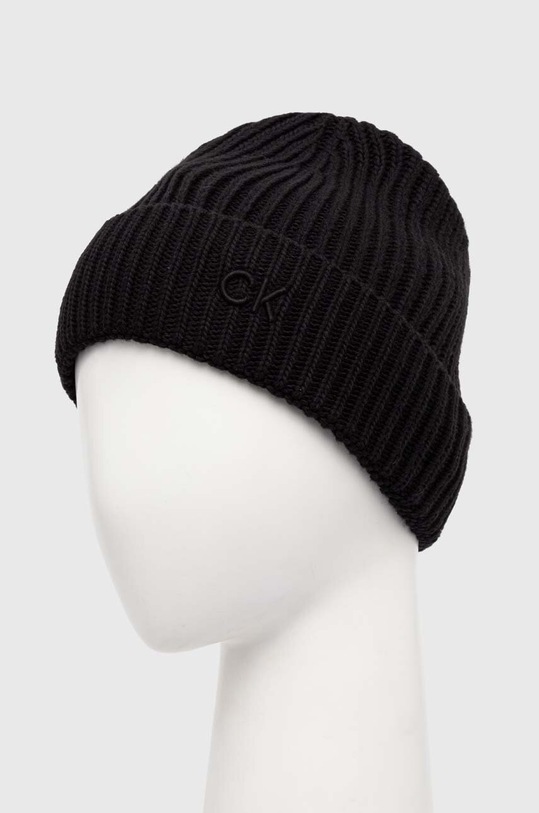 Calvin Klein caciula din amestec de lana K60K612033 negru AW24