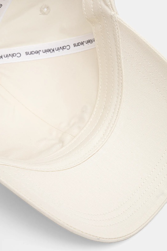 Pamučna kapa sa šiltom Calvin Klein Jeans bež K60K612317