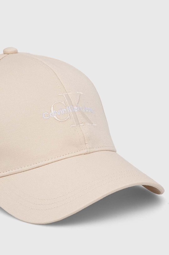 Calvin Klein Jeans czapka z daszkiem bawełniana K60K612317 beżowy AW24