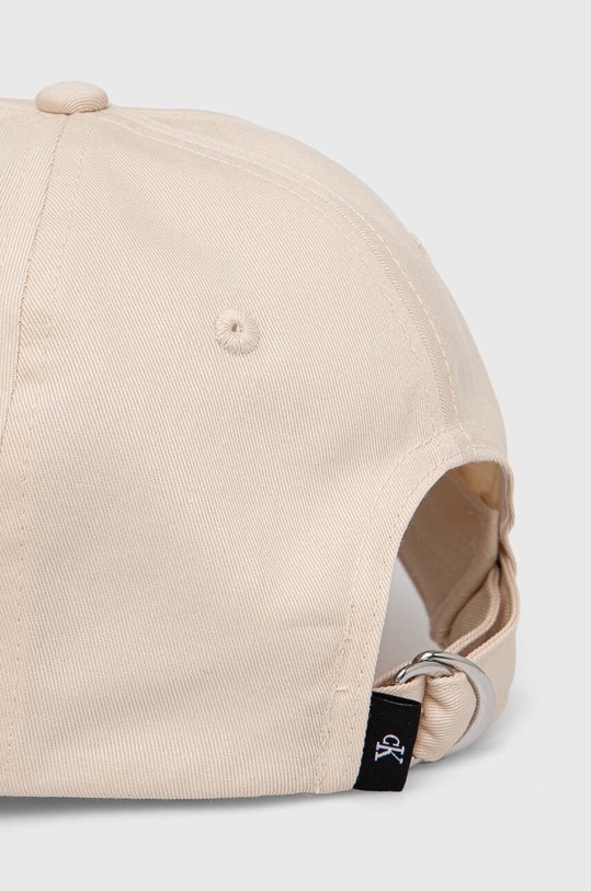 Akcesoria Calvin Klein Jeans czapka z daszkiem bawełniana K60K612317 beżowy