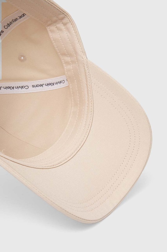 Calvin Klein Jeans czapka z daszkiem bawełniana beżowy K60K612317