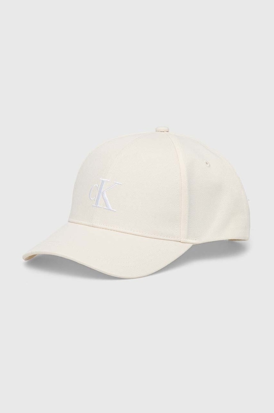 Calvin Klein Jeans czapka z daszkiem aplikacja beżowy K60K612324