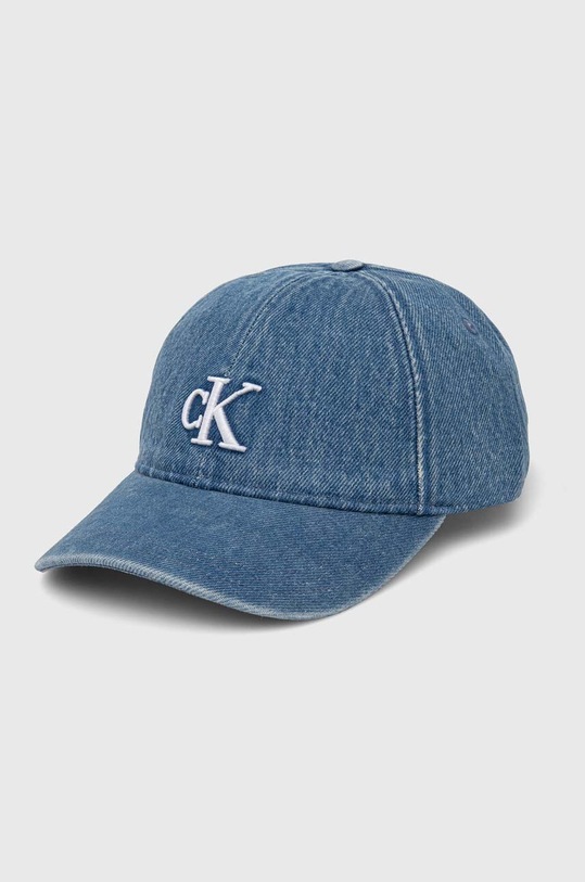 Бавовняна бейсболка Calvin Klein Jeans аплікація блакитний K60K612379