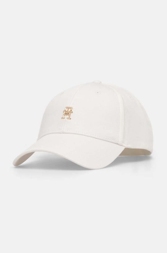 Tommy Hilfiger czapka z daszkiem bawełniana bawełna biały AW0AW16771