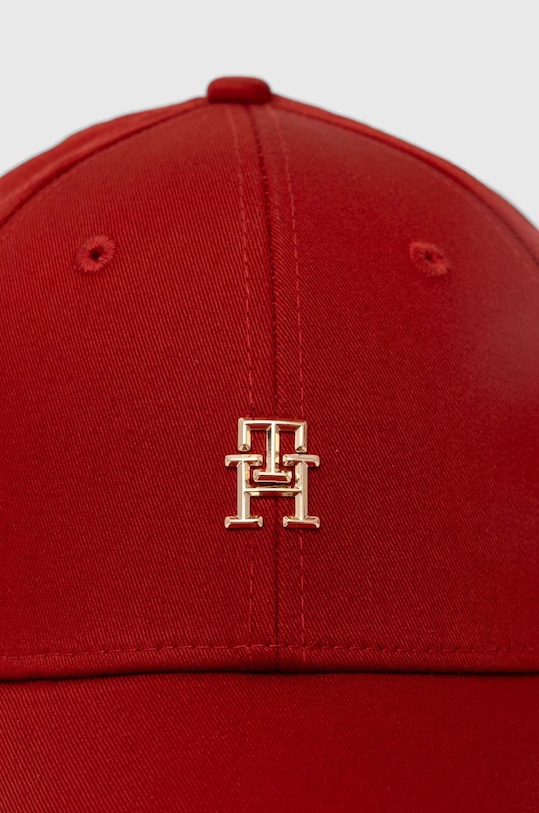 Tommy Hilfiger czapka z daszkiem bawełniana AW0AW16771 czerwony AW24