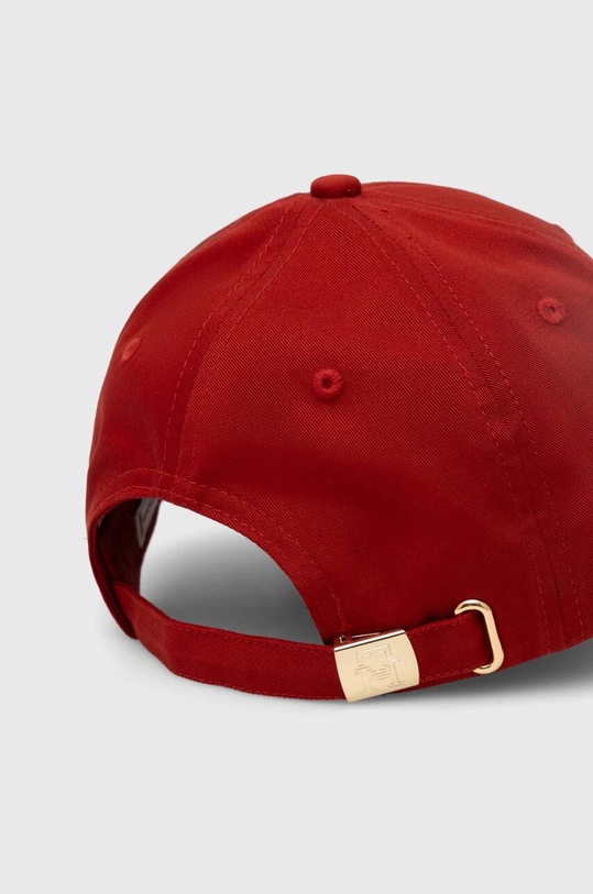 Akcesoria Tommy Hilfiger czapka z daszkiem bawełniana AW0AW16771 czerwony