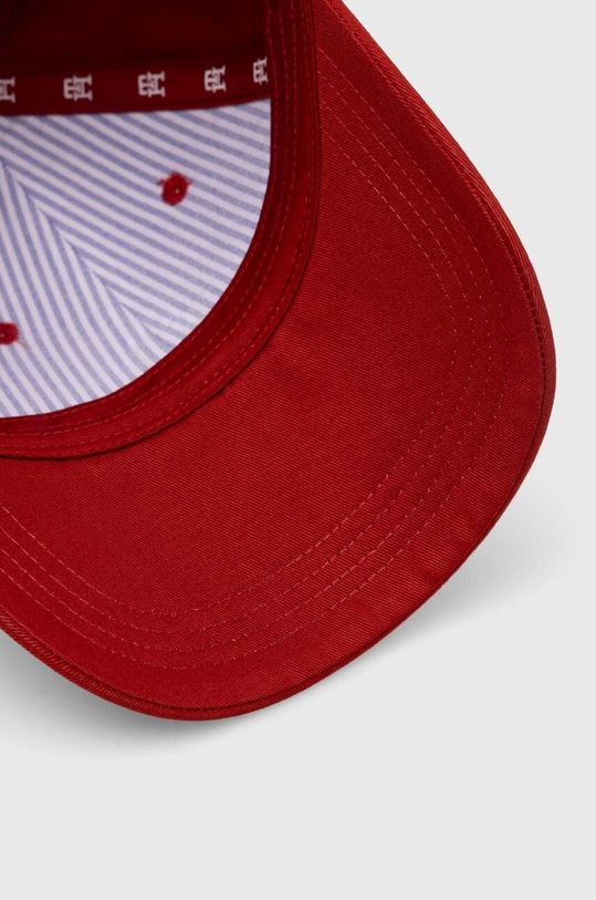 Tommy Hilfiger czapka z daszkiem bawełniana czerwony AW0AW16771