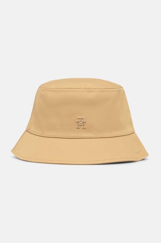 Pamučni šešir Tommy Hilfiger pamuk bež AW0AW16781